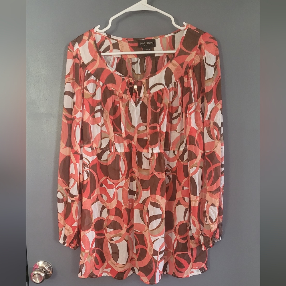 Lane Bryant Geometric Blouse